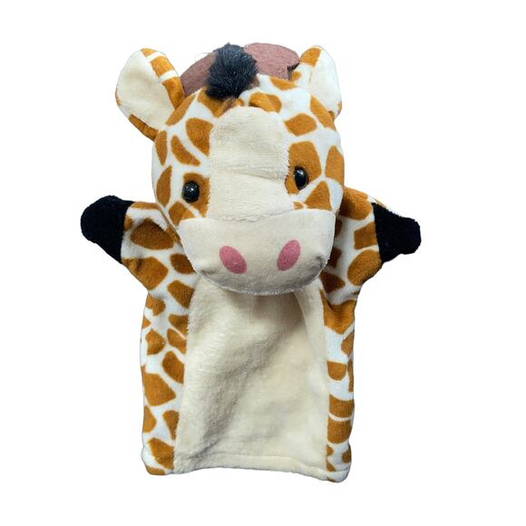 Melissa & Doug Hand Puppets Plush Lamb Giraffe Cow Farm Stuffed Animal Lot of 3 - Picture 7 of 14